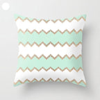 Mint Green Cushion Cover Pillowslip Home Supplies Decorative Fresh Mint Green Gray Watercolour Stripes Generic Solid Decorative Bedroom Pillow Cases Covers Pillow Case Simple Living Room Stevvex