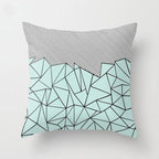 Mint Green Cushion Cover Pillowslip Home Supplies Decorative Fresh Mint Green Gray Watercolour Stripes Generic Solid Decorative Bedroom Pillow Cases Covers Pillow Case Simple Living Room Stevvex