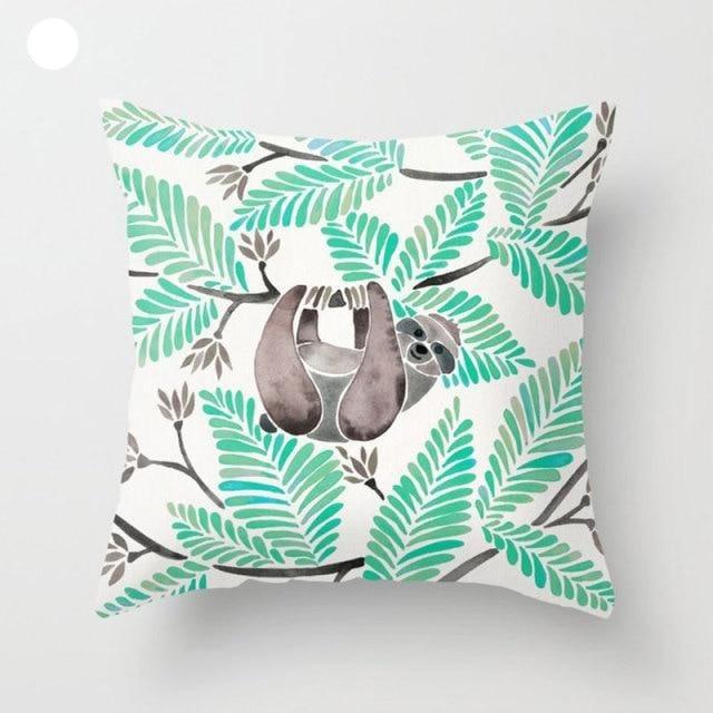 Mint Green Cushion Cover Pillowslip Home Supplies Decorative Fresh Mint Green Gray Watercolour Stripes Generic Solid Decorative Bedroom Pillow Cases Covers Pillow Case Simple Living Room Stevvex