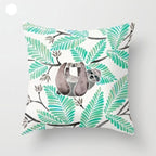 Mint Green Cushion Cover Pillowslip Home Supplies Decorative Fresh Mint Green Gray Watercolour Stripes Generic Solid Decorative Bedroom Pillow Cases Covers Pillow Case Simple Living Room Stevvex