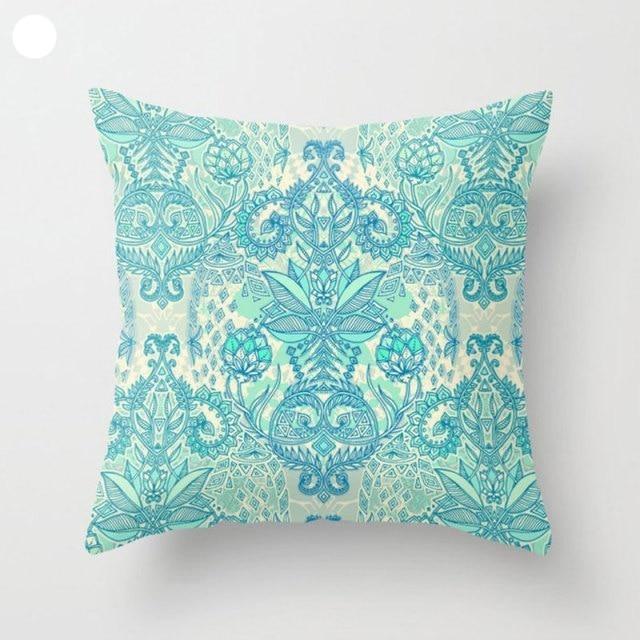 Mint Green Cushion Cover Pillowslip Home Supplies Decorative Fresh Mint Green Gray Watercolour Stripes Generic Solid Decorative Bedroom Pillow Cases Covers Pillow Case Simple Living Room Stevvex