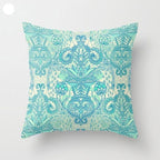 Mint Green Cushion Cover Pillowslip Home Supplies Decorative Fresh Mint Green Gray Watercolour Stripes Generic Solid Decorative Bedroom Pillow Cases Covers Pillow Case Simple Living Room Stevvex