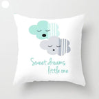 Mint Green Cushion Cover Pillowslip Home Supplies Decorative Fresh Mint Green Gray Watercolour Stripes Generic Solid Decorative Bedroom Pillow Cases Covers Pillow Case Simple Living Room Stevvex
