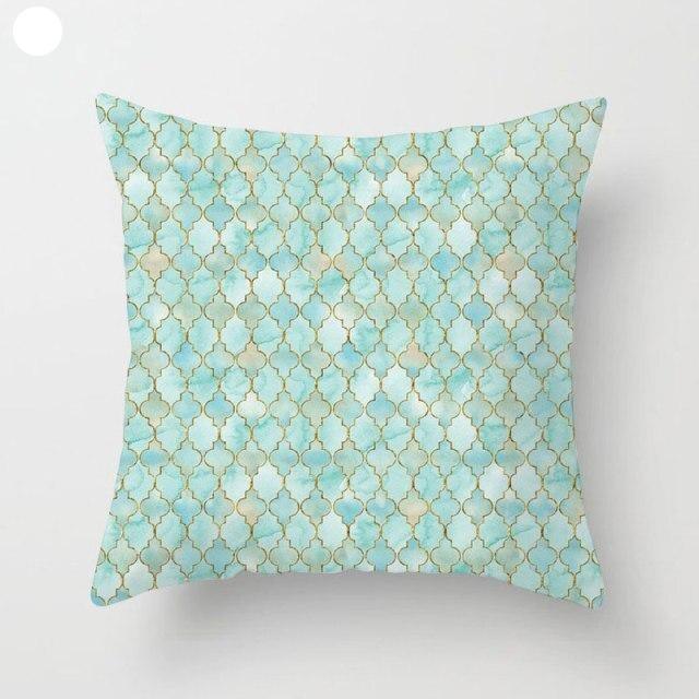 Mint Green Cushion Cover Pillowslip Home Supplies Decorative Fresh Mint Green Gray Watercolour Stripes Generic Solid Decorative Bedroom Pillow Cases Covers Pillow Case Simple Living Room Stevvex