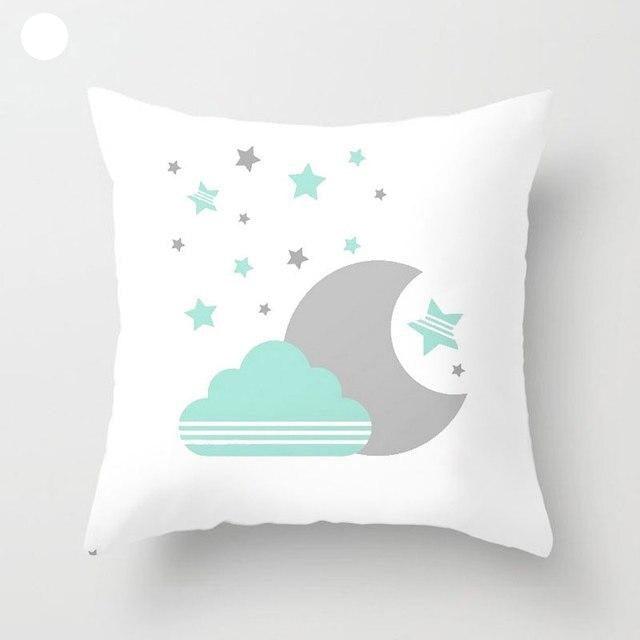 Mint Green Cushion Cover Pillowslip Home Supplies Decorative Fresh Mint Green Gray Watercolour Stripes Generic Solid Decorative Bedroom Pillow Cases Covers Pillow Case Simple Living Room Stevvex