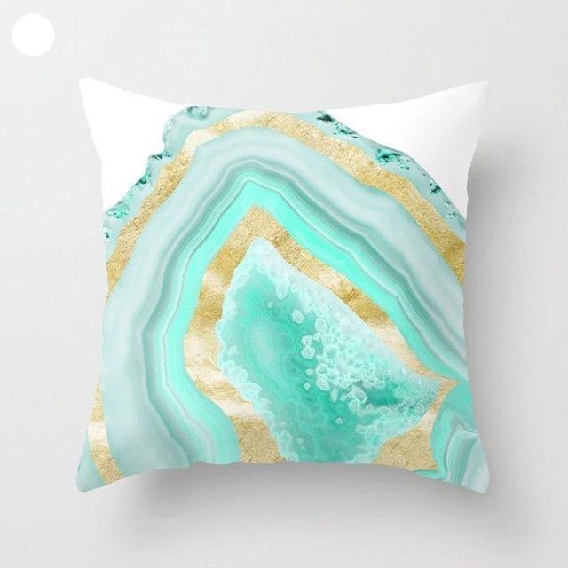 Mint Green Cushion Cover Pillowslip Home Supplies Decorative Fresh Mint Green Gray Watercolour Stripes Generic Solid Decorative Bedroom Pillow Cases Covers Pillow Case Simple Living Room Stevvex