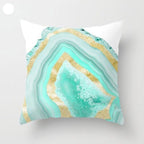 Mint Green Cushion Cover Pillowslip Home Supplies Decorative Fresh Mint Green Gray Watercolour Stripes Generic Solid Decorative Bedroom Pillow Cases Covers Pillow Case Simple Living Room Stevvex