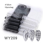 Mix Nail Art Transfer Foil Sticker Angles Decoration Nail Art Decals Design For Nails Wraps Follie Nail Foil Transfer Sticker Kit, Nail Art Decals Nail Foil Glass Paper Nail Decals Nail Wraps for Nail Art Decorations Supplies