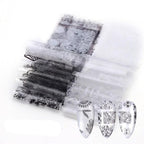 Mix Nail Art Transfer Foil Sticker Angles Decoration Nail Art Decals Design For Nails Wraps Follie Nail Foil Transfer Sticker Kit, Nail Art Decals Nail Foil Glass Paper Nail Decals Nail Wraps for Nail Art Decorations Supplies