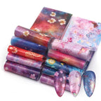 Mix Nail Art Transfer Foil Sticker Angles Decoration Nail Art Decals Design For Nails Wraps Follie Nail Foil Transfer Sticker Kit, Nail Art Decals Nail Foil Glass Paper Nail Decals Nail Wraps for Nail Art Decorations Supplies
