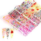Mix Nail Art Transfer Foil Sticker Angles Decoration Nail Art Decals Design For Nails Wraps Follie Nail Foil Transfer Sticker Kit, Nail Art Decals Nail Foil Glass Paper Nail Decals Nail Wraps for Nail Art Decorations Supplies