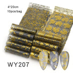 Mix Nail Art Transfer Foil Sticker Angles Decoration Nail Art Decals Design For Nails Wraps Follie Nail Foil Transfer Sticker Kit, Nail Art Decals Nail Foil Glass Paper Nail Decals Nail Wraps for Nail Art Decorations Supplies