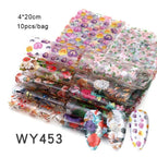 Mix Nail Art Transfer Foil Sticker Angles Decoration Nail Art Decals Design For Nails Wraps Follie Nail Foil Transfer Sticker Kit, Nail Art Decals Nail Foil Glass Paper Nail Decals Nail Wraps for Nail Art Decorations Supplies
