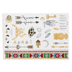 Mixed Colorful Metallic Flash Womens Tattoos Sticker Golden Silver Waterproof Temporary Disposable Tattoo Stevvex