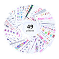Mixed Designs Water Nail Stickers Decals Dream Catcher Transfer Tip Watermark Flora Painting Slider Manicure Decoration Girls Manicure Decoration Nail Art Supplies 3D Self-Adhesive Nail Decals Designer Nail Stickers for Acrylic Nails Stevvex