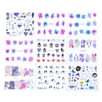 Mixed Designs Water Nail Stickers Decals Dream Catcher Transfer Tip Watermark Flora Painting Slider Manicure Decoration Girls Manicure Decoration Nail Art Supplies 3D Self-Adhesive Nail Decals Designer Nail Stickers for Acrylic Nails Stevvex