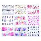 Mixed Designs Water Nail Stickers Decals Dream Catcher Transfer Tip Watermark Flora Painting Slider Manicure Decoration Girls Manicure Decoration Nail Art Supplies 3D Self-Adhesive Nail Decals Designer Nail Stickers for Acrylic Nails Stevvex