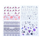 Mixed Designs Water Nail Stickers Decals Dream Catcher Transfer Tip Watermark Flora Painting Slider Manicure Decoration Girls Manicure Decoration Nail Art Supplies 3D Self-Adhesive Nail Decals Designer Nail Stickers for Acrylic Nails Stevvex