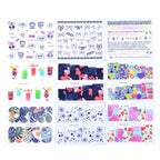 Mixed Designs Water Nail Stickers Decals Dream Catcher Transfer Tip Watermark Flora Painting Slider Manicure Decoration Girls Manicure Decoration Nail Art Supplies 3D Self-Adhesive Nail Decals Designer Nail Stickers for Acrylic Nails Stevvex