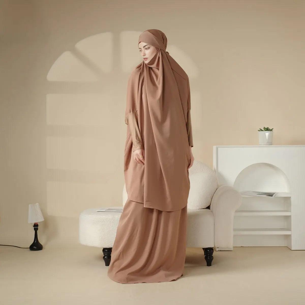 MJ003 Nida 2-Piece Set Jilbab with Modal Cuff - SJB-DIAMOND ELITES