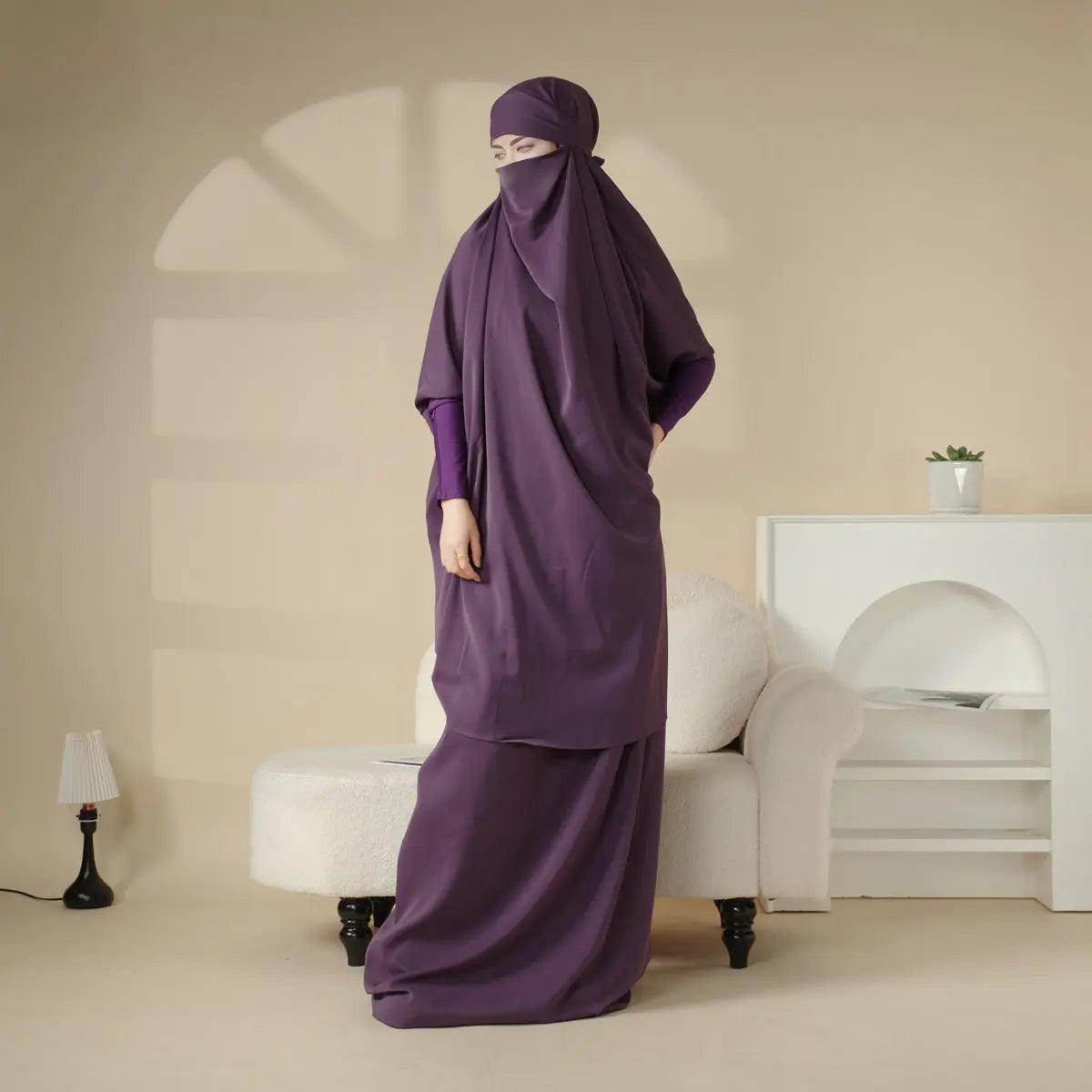 MJ003 Nida 2-Piece Set Jilbab with Modal Cuff - SJB-DIAMOND ELITES