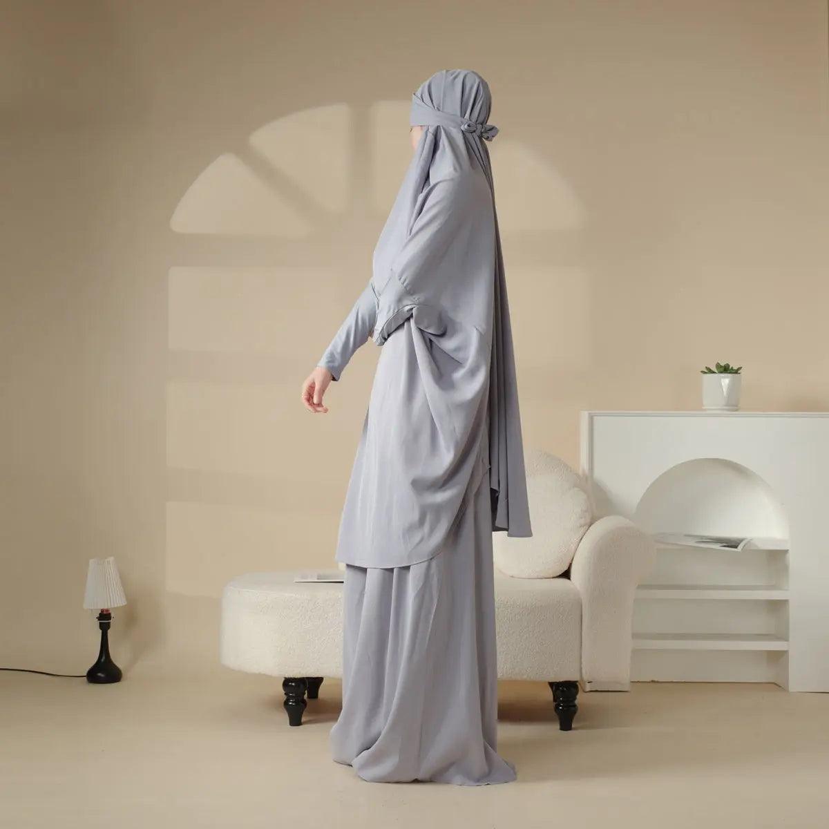 MJ003 Nida 2-Piece Set Jilbab with Modal Cuff - SJB-DIAMOND ELITES