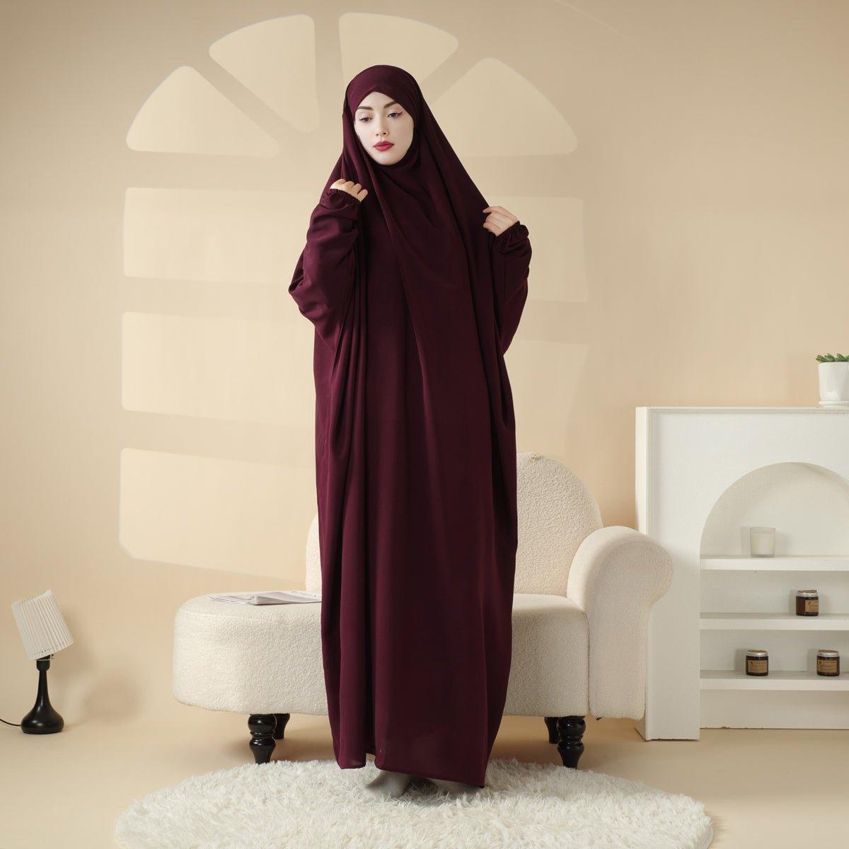 Viscose Niqab Attached 1-Piece Plain Jilbab (MJ005) Mariam's Collection