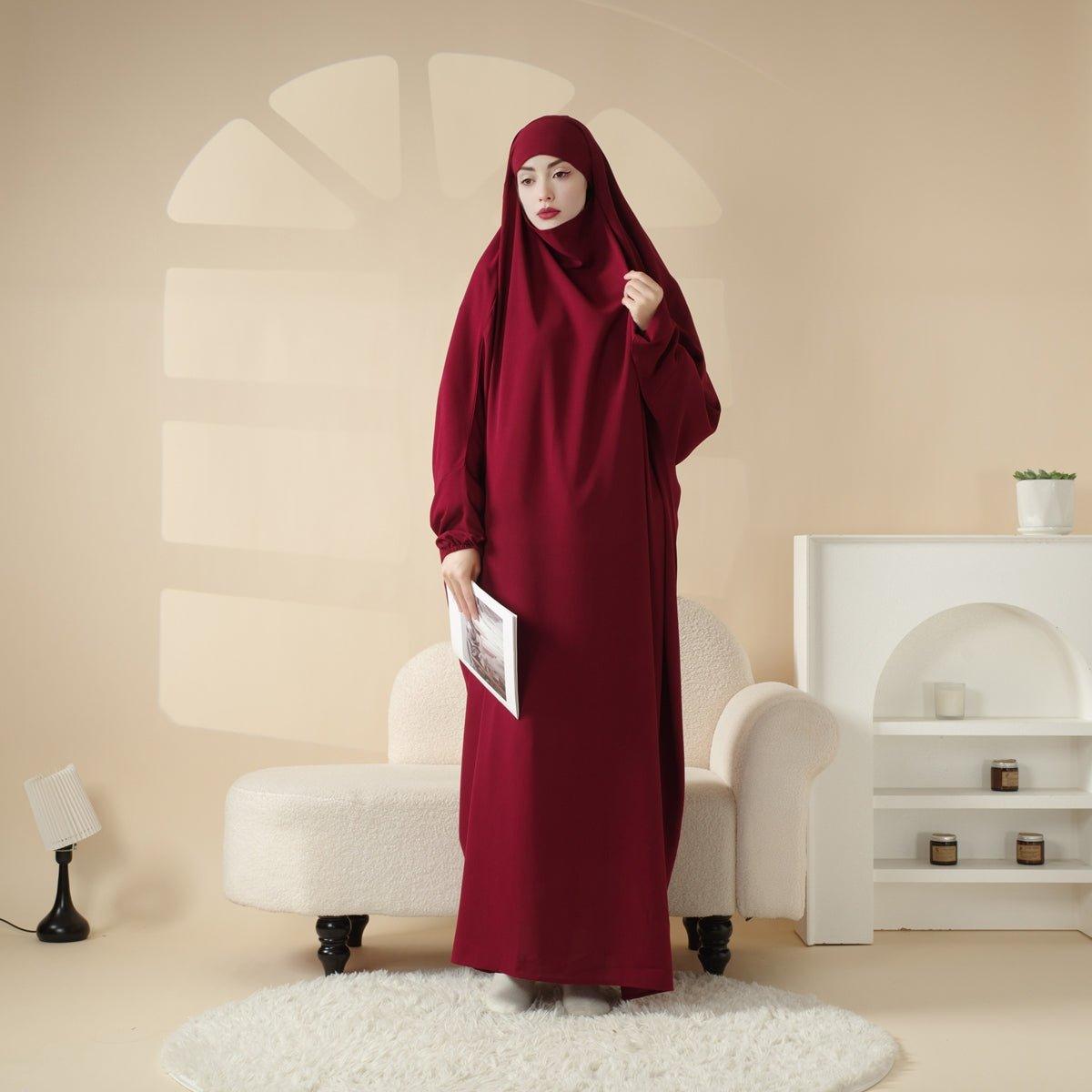 Viscose Niqab Attached 1-Piece Plain Jilbab (MJ005) Mariam's Collection