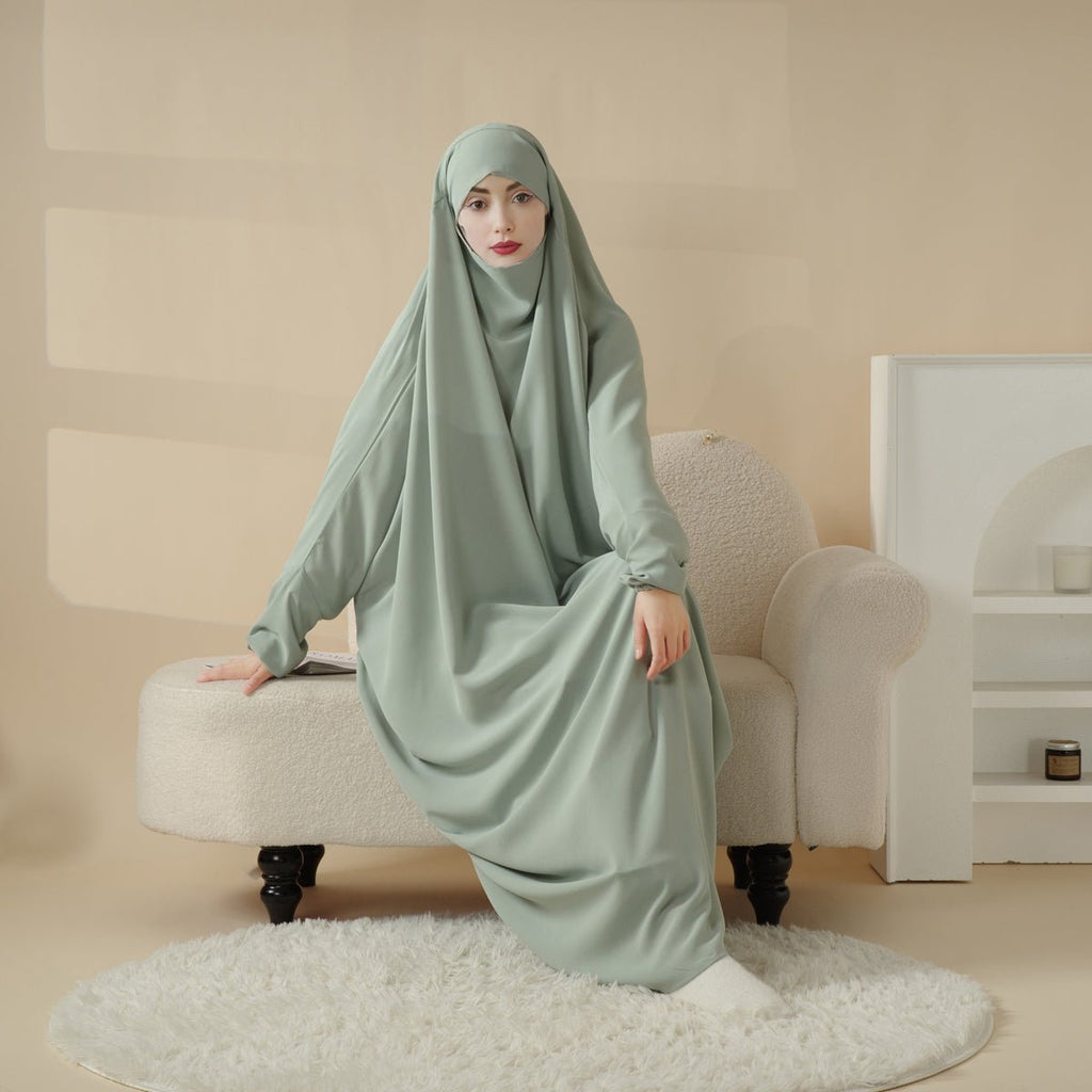 Viscose Niqab Attached 1-Piece Plain Jilbab (MJ005) Mariam's Collection