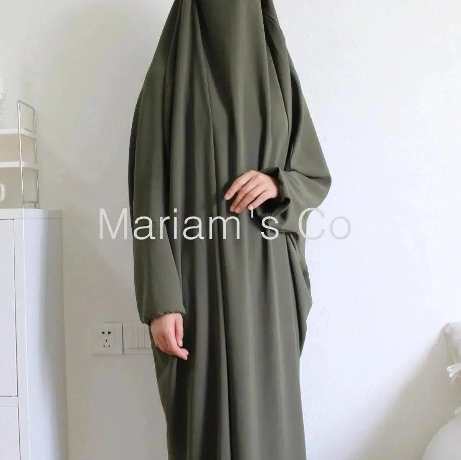 MJ0055 Viscose Niqab Attached 1-Piece Jilbab Mariam's Collection