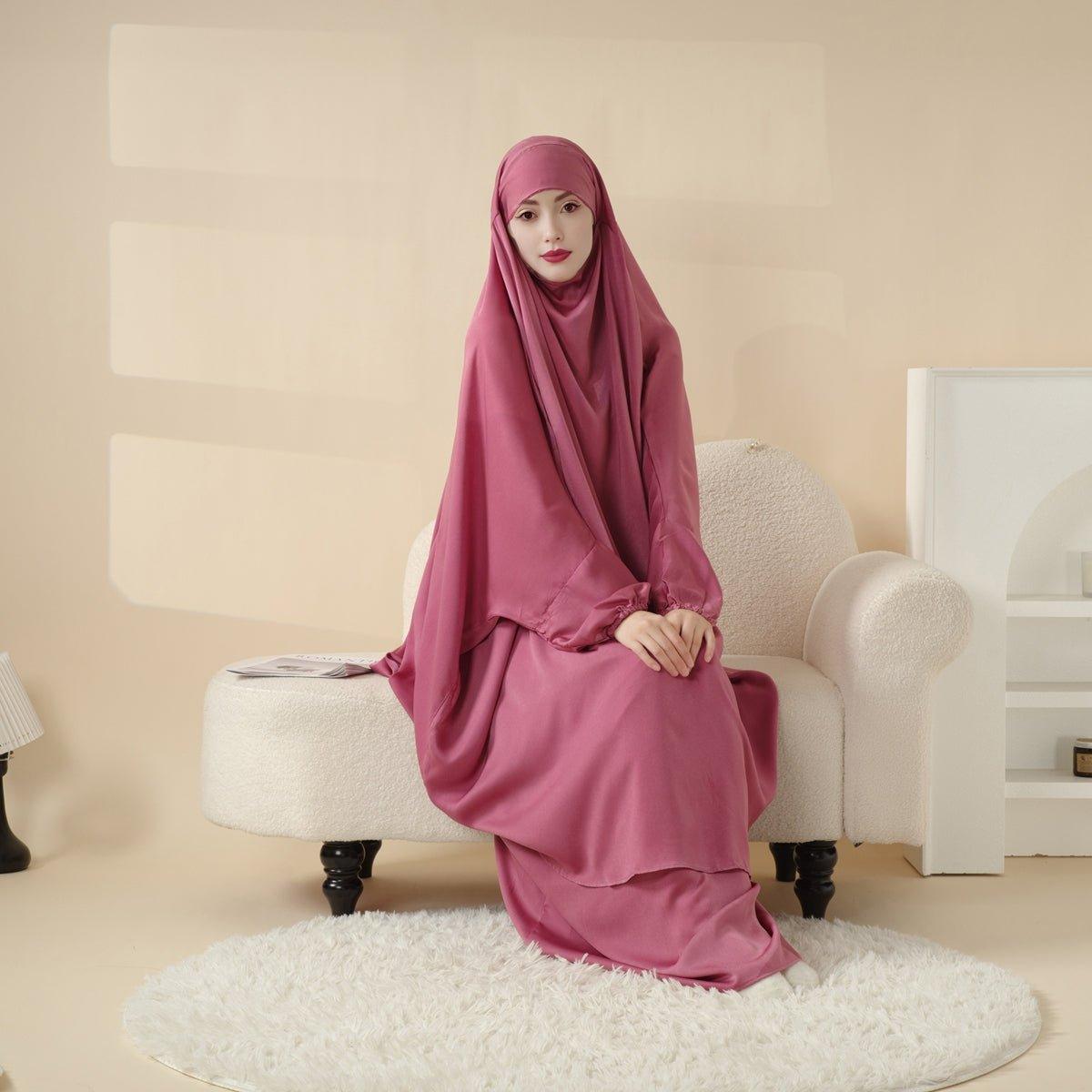 MJ008  Nida Fabric 2-Piece Set Jilbab Mariam's Collection