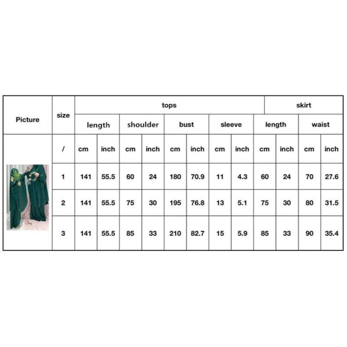 MJ008  Nida Fabric 2-Piece Set Jilbab Mariam's Collection