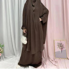 MJ008  Nida Fabric 2-Piece Set Jilbab Mariam's Collection