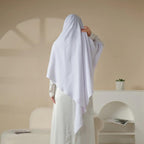 MK001 Niqab Attached 1-Layer Nida Plain Khimar - SJB-DIAMOND ELITES