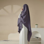 MK001 Niqab Attached 1-Layer Nida Plain Khimar - SJB-DIAMOND ELITES