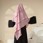 Three Layered Chiffon Khimar (MK002) Mariam's Collection