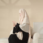 Three Layered Chiffon Khimar (MK002) Mariam's Collection