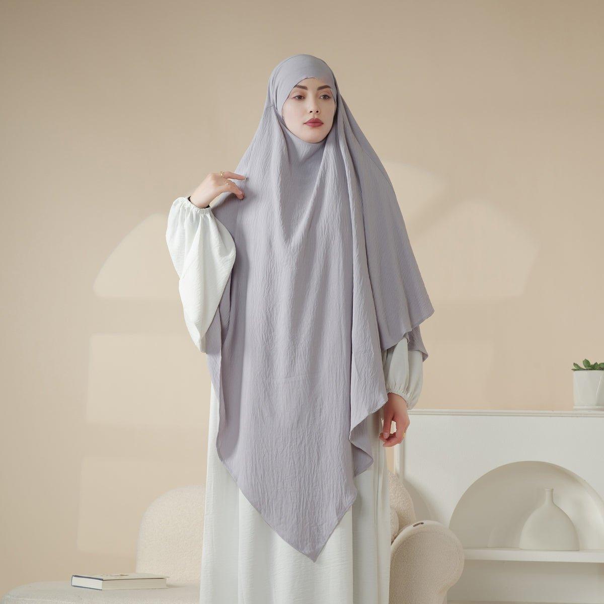MK005 Crepe One Layer Khimar Mariam's Collection