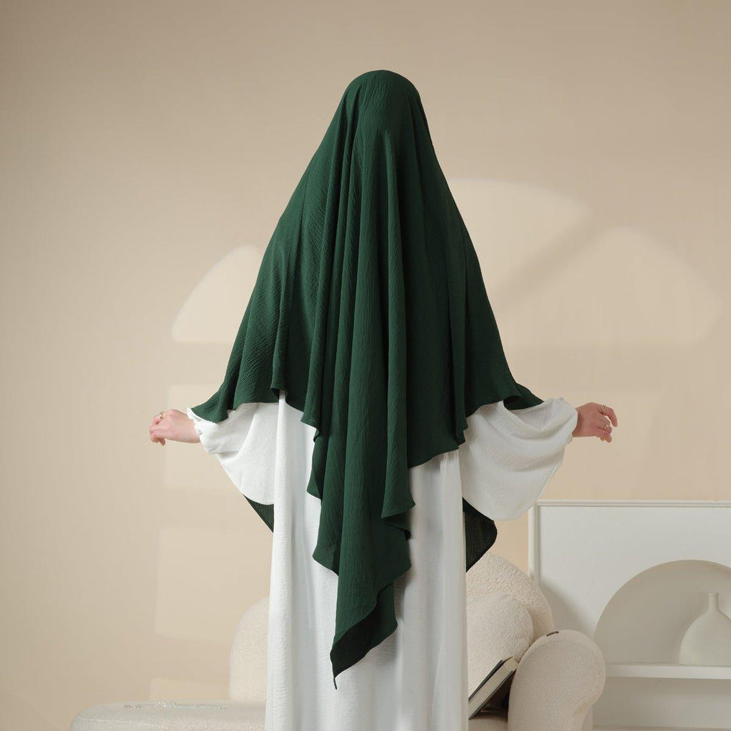 MK005 Crepe One Layer Khimar Mariam's Collection