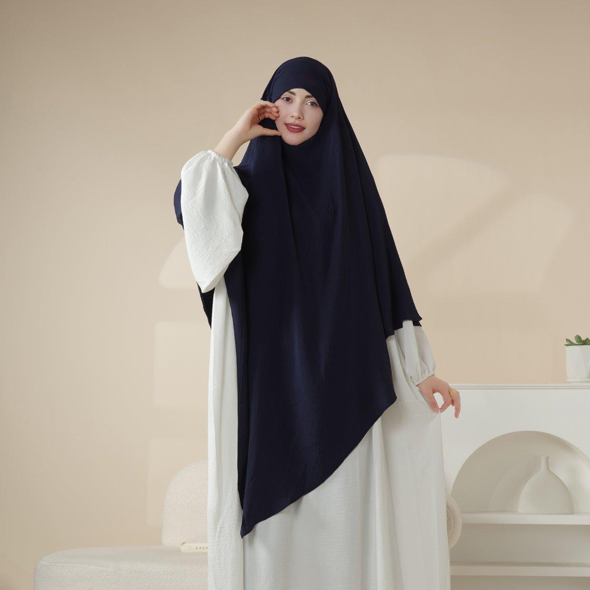 MK005 Crepe One Layer Khimar Mariam's Collection