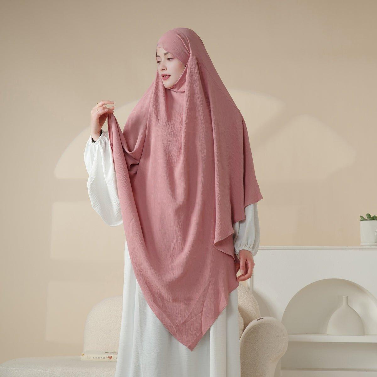 MK005 Crepe One Layer Khimar Mariam's Collection