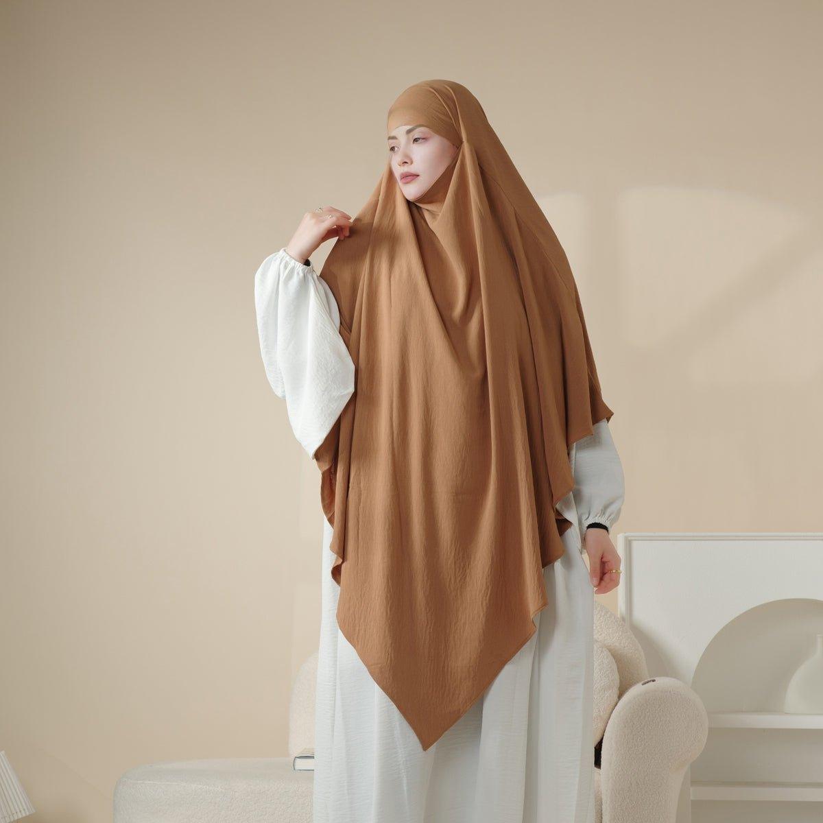 MK005 Crepe One Layer Khimar Mariam's Collection