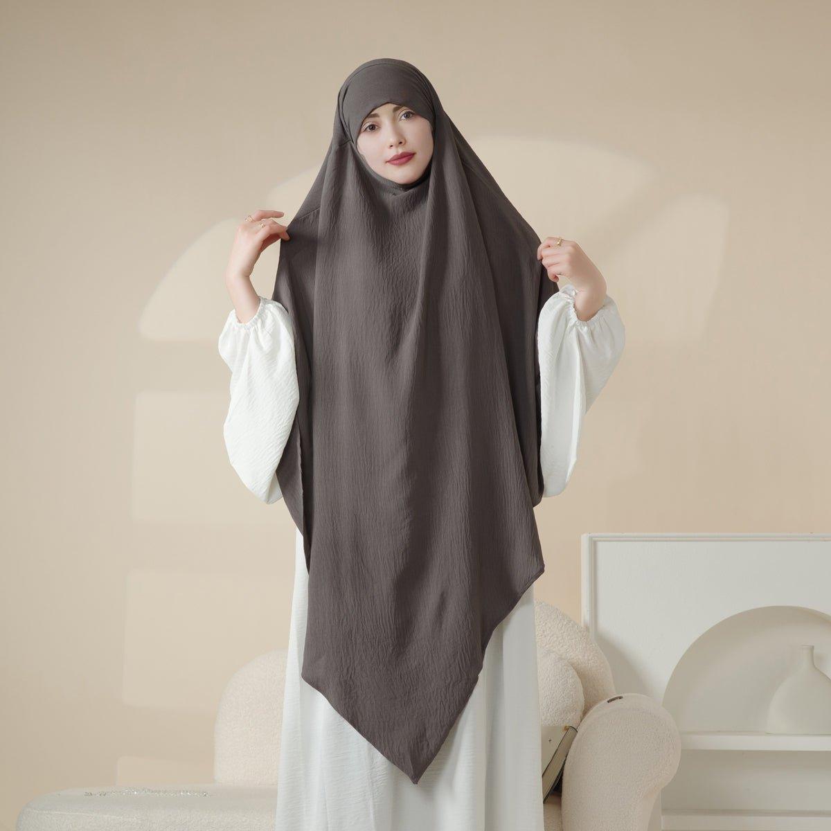 MK005 Crepe One Layer Khimar Mariam's Collection