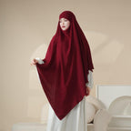 MK005 Crepe One Layer Khimar Mariam's Collection
