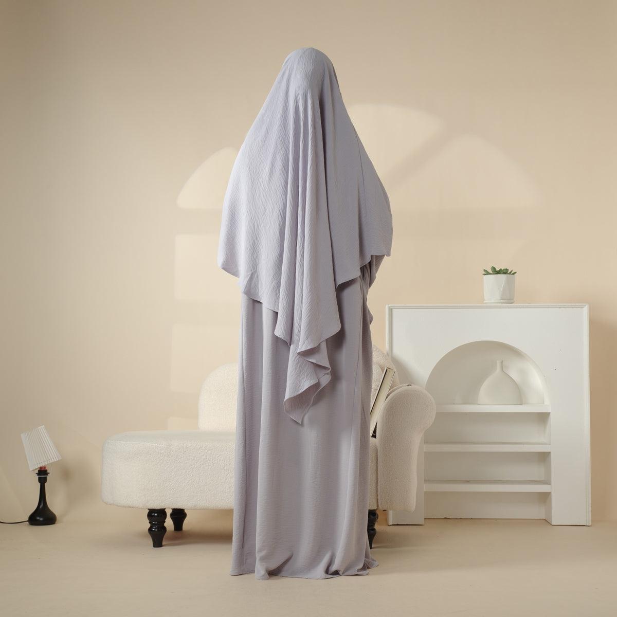 Crepe Khimar and Abaya Set 2-Piece (MK006) Mariam's Collection