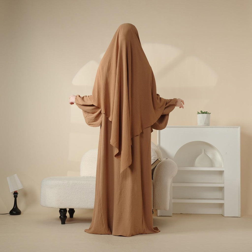 Crepe Khimar and Abaya Set 2-Piece (MK006) Mariam's Collection