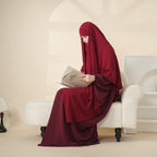 Crepe Khimar and Abaya Set 2-Piece (MK006) Mariam's Collection