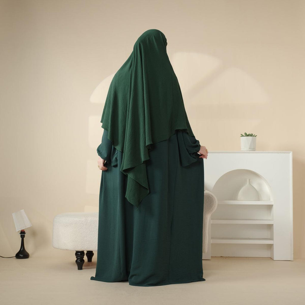 Crepe Khimar and Abaya Set 2-Piece (MK006) Mariam's Collection