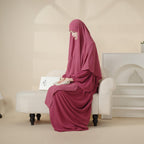 Crepe Khimar and Abaya Set 2-Piece (MK006) Mariam's Collection