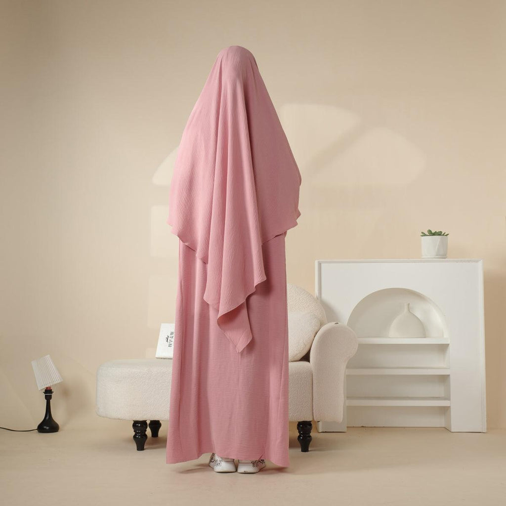 Crepe Khimar and Abaya Set 2-Piece (MK006) Mariam's Collection